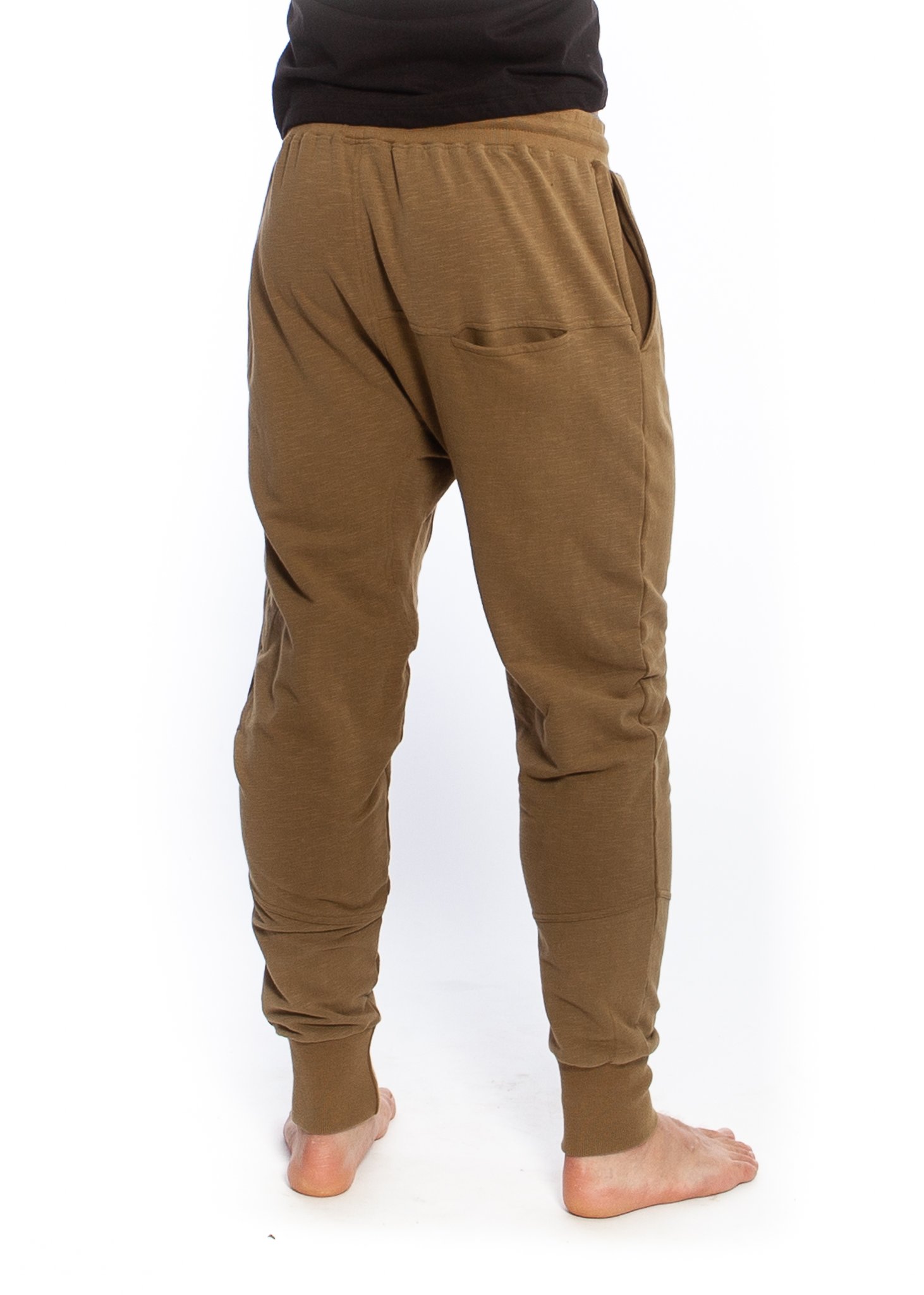 men-mudra-pants-darkolive-03-back-JE18 Mudra Pants Masculine, Organic cotton YOGAMII (DK) - Bild 3