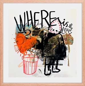 "WHERE" by Lisbeth Neigaard, Original collage